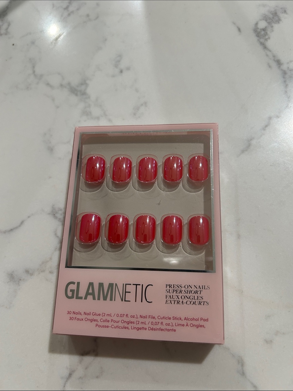 Glamnetic Red Legacy Press-On Nails - Super Short